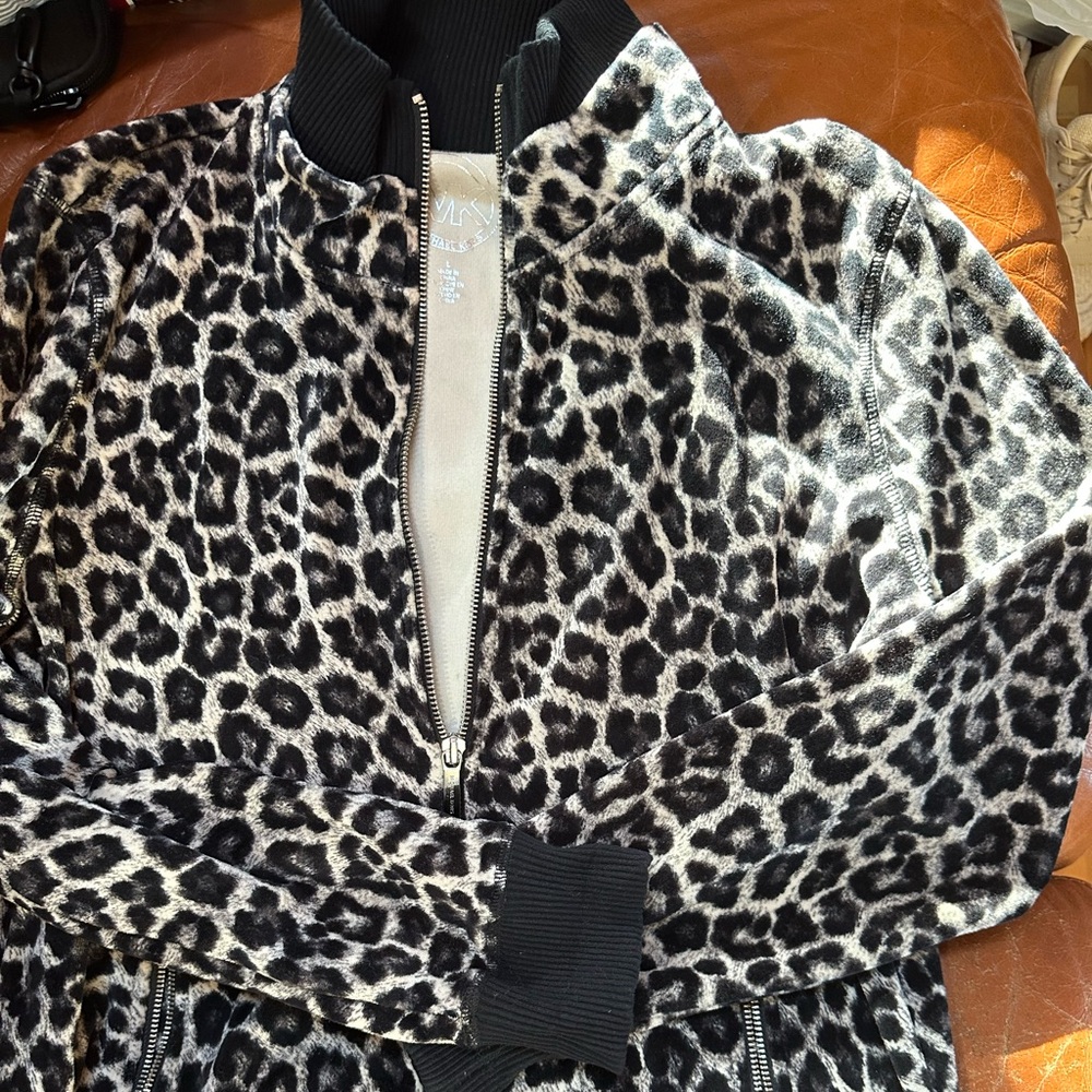 Michael Kors sweater jacket cheetah print